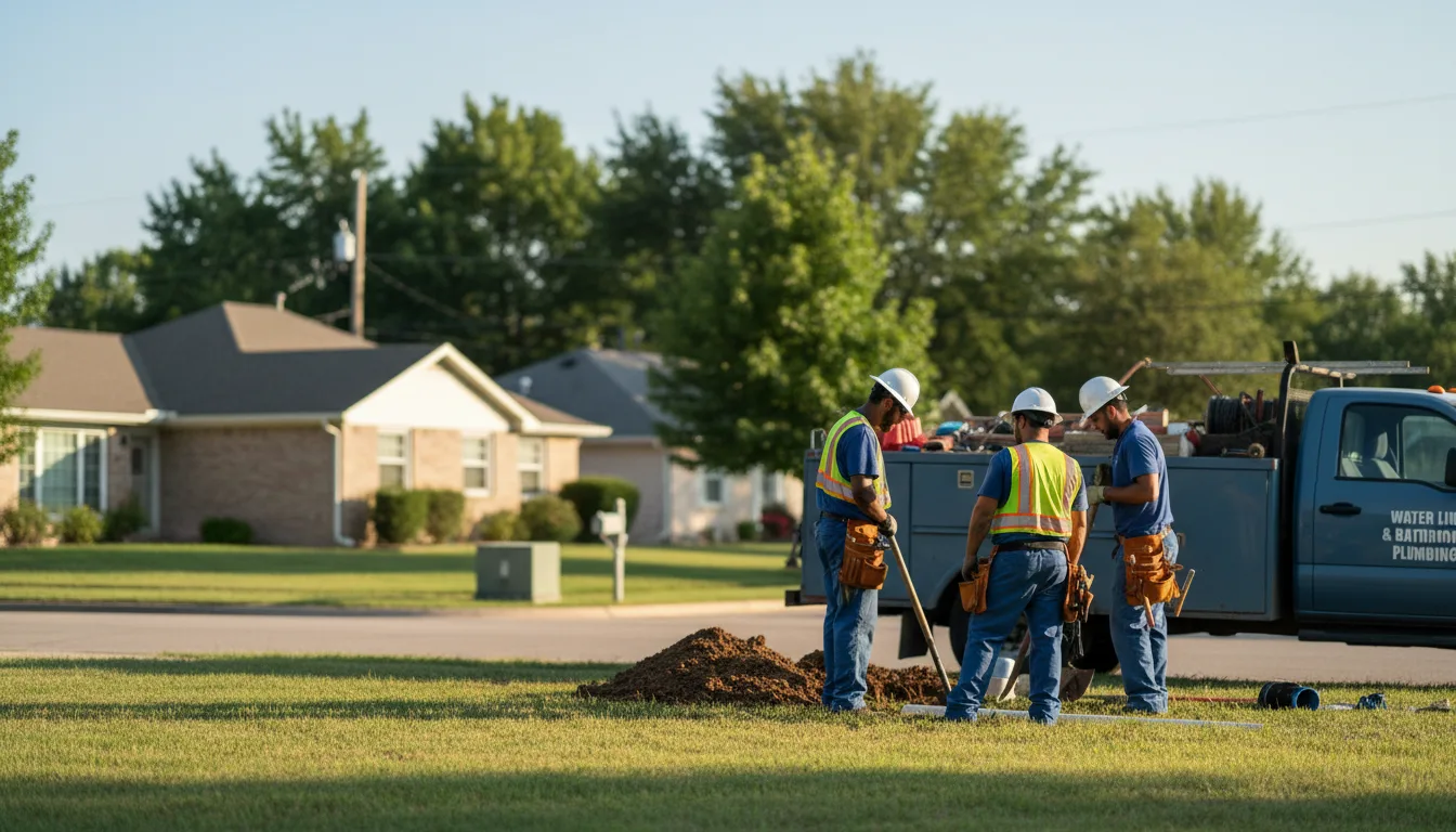 Residential water line and bathroom plumbing service in Franklin, MA